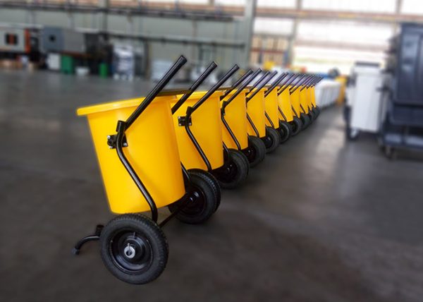 Carrinho Lutocar Para Varrição 100 Litros - Imagem 2