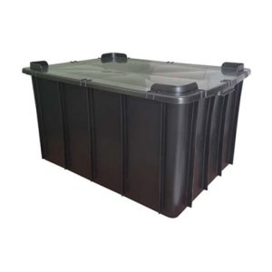 Caixa Plástica Fechada com Tampa - 130 Litros