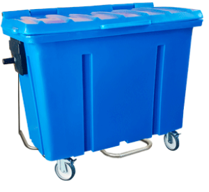 Container de Lixo com Rodas e Pedal - 500 Litros