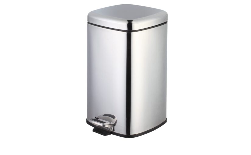 Lixeira Inox Quadrada 20 Litros Com Pedal