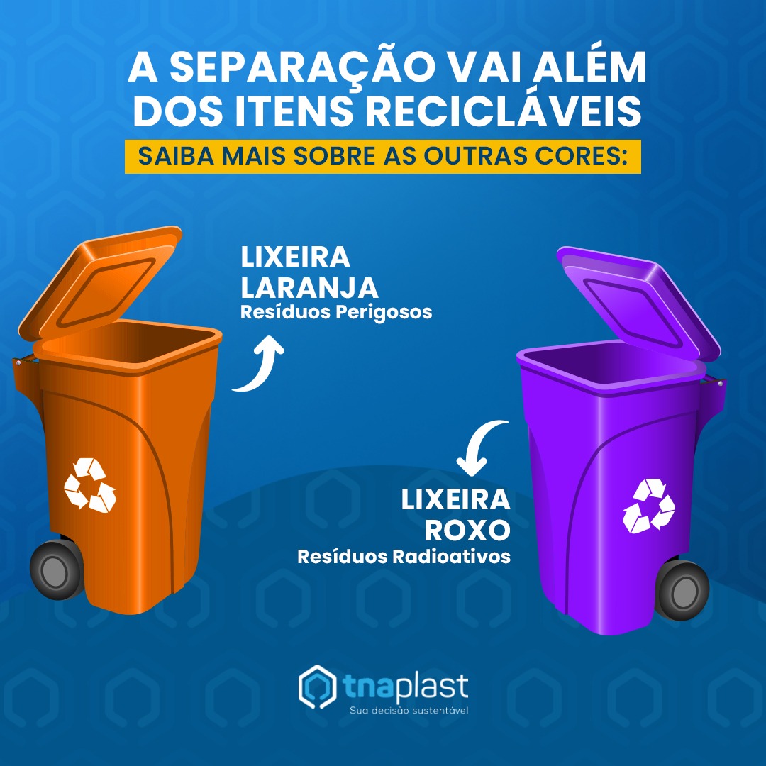 Lixeiras Laranja e Roxa: a importância da Coleta Seletiva além dos recicláveis