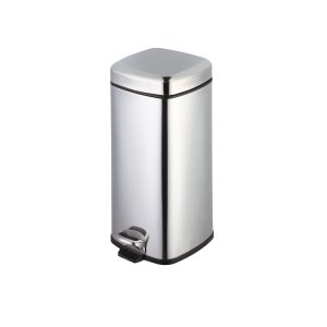 Lixeira Inox Quadrada 30 Litros com Pedal